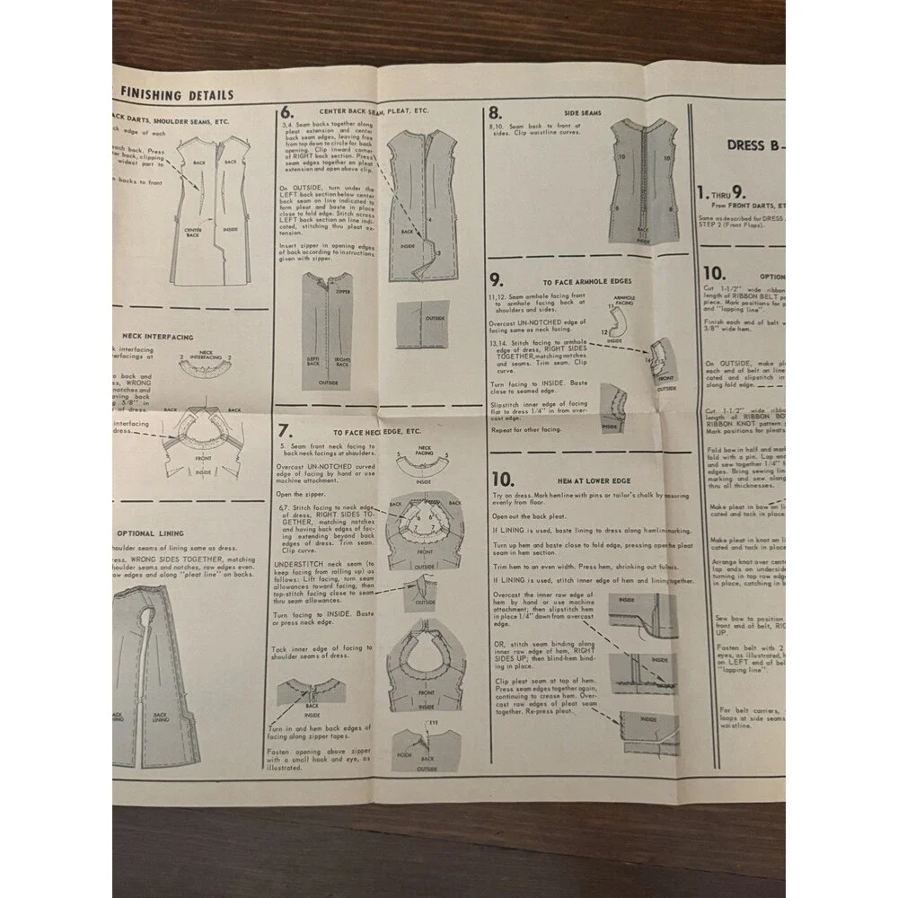McCall's Sewing Pattern P-44 1960's Misses Dress Versatile Shift Size 10 12
